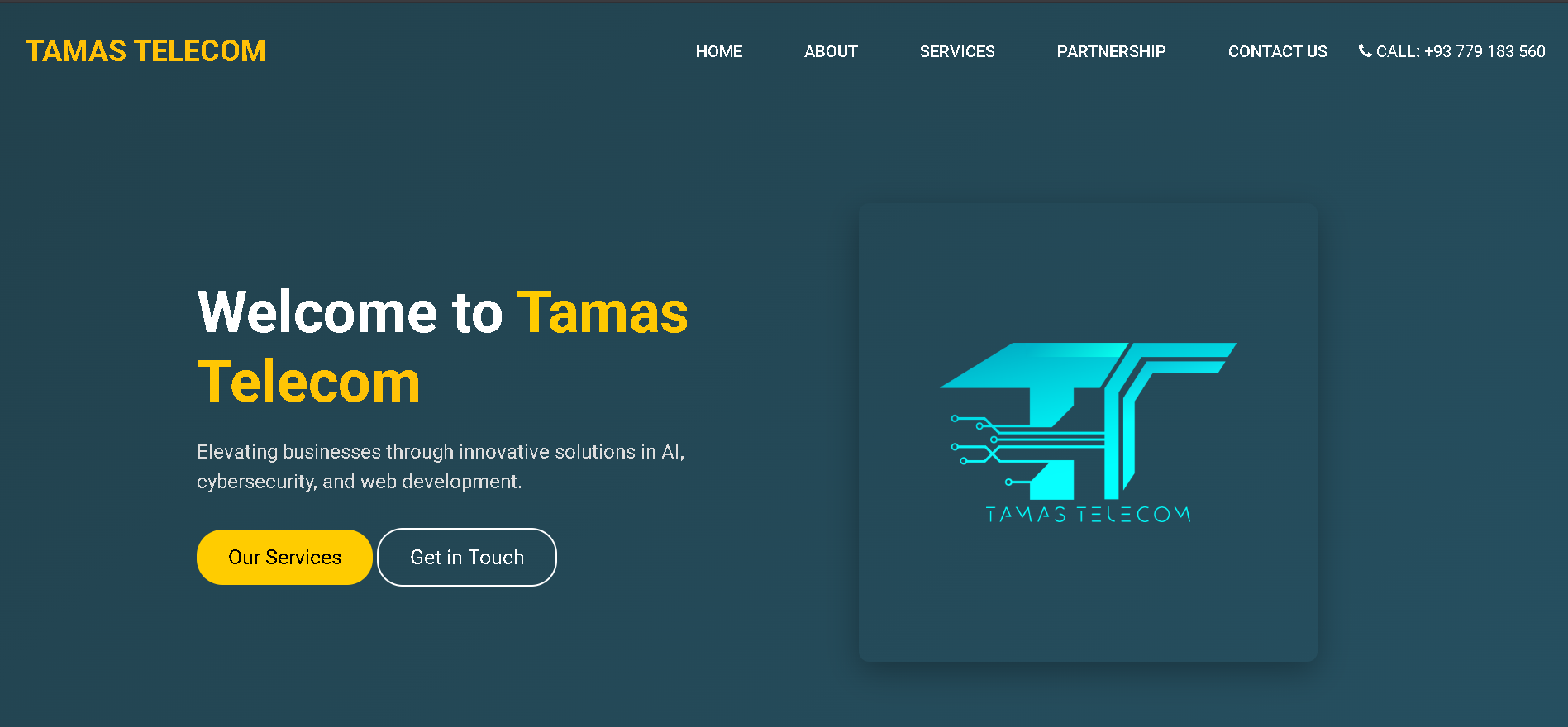 Tamas Telecom Website